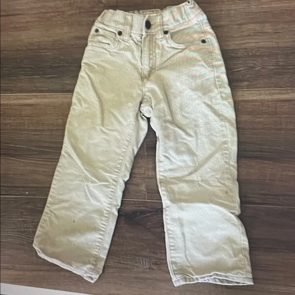 Pair Toddler Old Navy khaki with plaid lining Jeans 4T